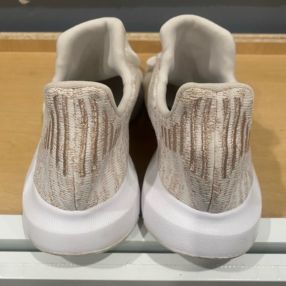 Adidas Women's Cream and White Knit Sneakers - Picture 3 of 4